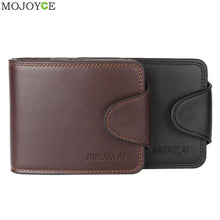 Men's  Leather Cowhide Bifold Wallet ID Credit Card Holder Men Purses Male Credit Cards Coin Pocket carteira masculina SN9