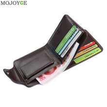 Men's  Leather Cowhide Bifold Wallet ID Credit Card Holder Men Purses Male Credit Cards Coin Pocket carteira masculina SN9