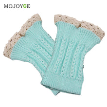 1 Piece Womens Crochet Knit Lace Trim Leg Warmers Cuffs Toppers Boot Socks Knee Gaiters Boot Leg Warmers 20cm 6 Colors SN9