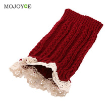 1 Piece Womens Crochet Knit Lace Trim Leg Warmers Cuffs Toppers Boot Socks Knee Gaiters Boot Leg Warmers 20cm 6 Colors SN9