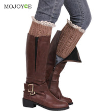 1 Piece Womens Crochet Knit Lace Trim Leg Warmers Cuffs Toppers Boot Socks Knee Gaiters Boot Leg Warmers 20cm 6 Colors SN9