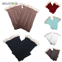 1 Piece Womens Crochet Knit Lace Trim Leg Warmers Cuffs Toppers Boot Socks Knee Gaiters Boot Leg Warmers 20cm 6 Colors SN9
