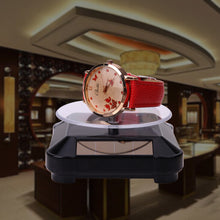 100*100*40mm New Solar Showcase 360 Turntable Rotating Jewelry Watch Ring Display Stand ABS Jewelry Holder Rack Showcase  SN9