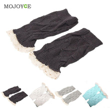 22-25cm Lace Knee High Boot Short Knitting Boots with Button Women Warm Leg Knitted Crochet Long Warm Warmers SN9