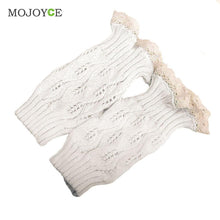 22-25cm Lace Knee High Boot Short Knitting Boots with Button Women Warm Leg Knitted Crochet Long Warm Warmers SN9