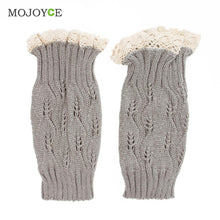 22-25cm Lace Knee High Boot Short Knitting Boots with Button Women Warm Leg Knitted Crochet Long Warm Warmers SN9