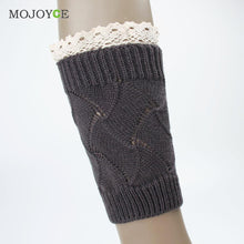 22-25cm Lace Knee High Boot Short Knitting Boots with Button Women Warm Leg Knitted Crochet Long Warm Warmers SN9