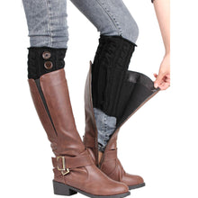 26cm Short Style Women Leg Warmers Button Crochet Knit Boot Flower Cuffs Knitting Boot Toppers Cuffs Leg Warmers SN9