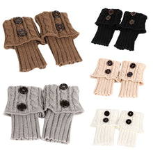 26cm Short Style Women Leg Warmers Button Crochet Knit Boot Flower Cuffs Knitting Boot Toppers Cuffs Leg Warmers SN9