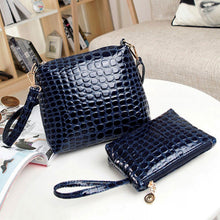 2PCS Women Bags New Fashion Bag Handbags Fashion Handbags Messenger Shoulder Bag Crocodile PU Leather bags  SN9