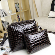 2PCS Women Bags New Fashion Bag Handbags Fashion Handbags Messenger Shoulder Bag Crocodile PU Leather bags  SN9