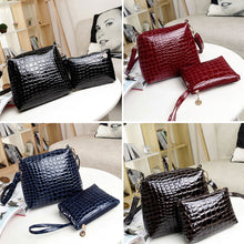 2PCS Women Bags New Fashion Bag Handbags Fashion Handbags Messenger Shoulder Bag Crocodile PU Leather bags  SN9