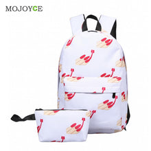 2Pcs New Fasion Emoticon Backpack Women 3D Nylon Cute Smiling Face Mochila Feminina Travel School Bag Mochila Printing Backpack SN9