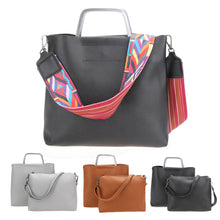 2pcs Fashion Women Leather Handbag Metal Handle Women Bag Shoulder Crossbody Bag PU Clutches Bolsa Feminina Messenger Bag  SN9