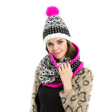 2pcs HatScarf Women Cap BeanieScarf Woolen Warm Hat Knitted Hat Beanie Caps Christmas Gift  SN9