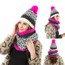 2pcs HatScarf Women Cap BeanieScarf Woolen Warm Hat Knitted Hat Beanie Caps Christmas Gift  SN9