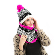 2pcs HatScarf Women Cap BeanieScarf Woolen Warm Hat Knitted Hat Beanie Caps Christmas Gift  SN9