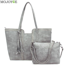 2pcs New Fashion PU Tassel Women Bag Women Leather Handbag Shoulder Crossbody Bag Casual Tote Famous  Bolsa Feminina SN9