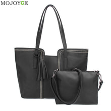 2pcs New Fashion PU Tassel Women Bag Women Leather Handbag Shoulder Crossbody Bag Casual Tote Famous  Bolsa Feminina SN9