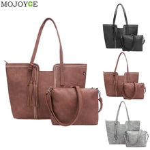 2pcs New Fashion PU Tassel Women Bag Women Leather Handbag Shoulder Crossbody Bag Casual Tote Famous  Bolsa Feminina SN9