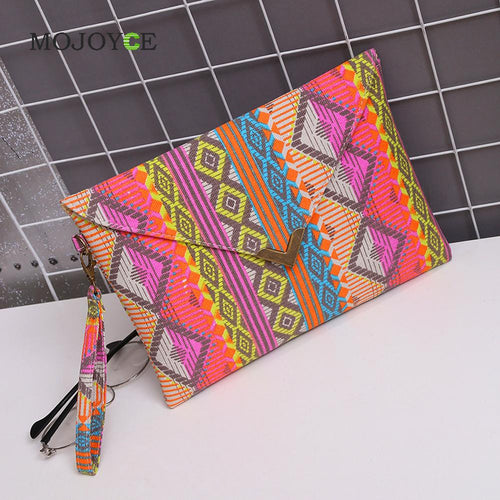 3 Color Vintage Women Bag Envelope Clutch Purse Tote Bag Ladies New Embroidered Women Messenger Bags Bolsa Feminina  SN9