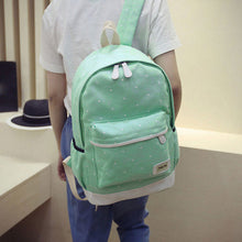 3 pcs Canvas Backpack Women Korean Shoulder Bag Spots Rucksack Bolsa Travel Satchel School Bag for Teenage Mochila Feminina SN9