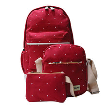 3 pcs Canvas Backpack Women Korean Shoulder Bag Spots Rucksack Bolsa Travel Satchel School Bag for Teenage Mochila Feminina SN9