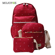 3 pcs Canvas Backpack Women Korean Shoulder Bag Spots Rucksack Bolsa Travel Satchel School Bag for Teenage Mochila Feminina SN9