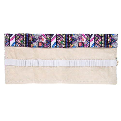 36/48/72 Ethnic Wind Professional Cosmetic Brush Bag Pen Bag Roll Pouch Printing Pencil Case Canvas Cosmetic Make Up Bag  SN9
