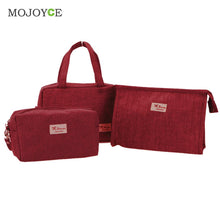 3pcs Makeup Bag Cosmetic Bag Travel Case Toiletry Storage makeup Organizer Handbag Abrasive Cloth Makeup Case make up bag SN9