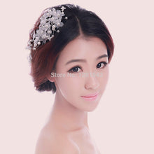 4pcs Crystal New Lace Pearl Flower Party Bridal Headband Hair Band Tiara Pearl Jewelry  SN9