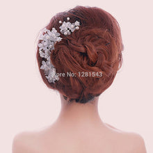 4pcs Crystal New Lace Pearl Flower Party Bridal Headband Hair Band Tiara Pearl Jewelry  SN9