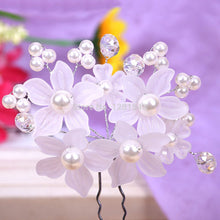 4pcs Crystal New Lace Pearl Flower Party Bridal Headband Hair Band Tiara Pearl Jewelry  SN9