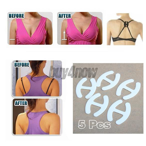 5 Clips Hide Converter Bra Strap Cleavage Control  SN9