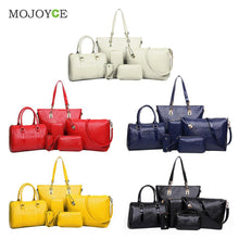 6Pcs New CROCO Pattern Women Leather Handbags Shoulder Crossbody Bags Handbags Women Famous s Women Messenger Bag  SN9