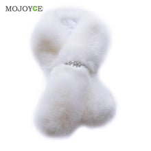 94cm Women Fur Scarf Faux Rabbit Fur Scarves Warm Fashion Accessories Lady Solid Color Ring Scarves Neck Warmers Collar SN9