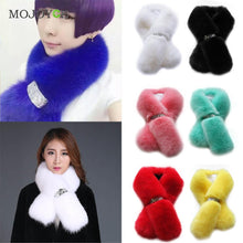 94cm Women Fur Scarf Faux Rabbit Fur Scarves Warm Fashion Accessories Lady Solid Color Ring Scarves Neck Warmers Collar SN9