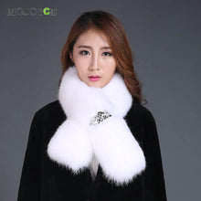 94cm Women Fur Scarf Faux Rabbit Fur Scarves Warm Fashion Accessories Lady Solid Color Ring Scarves Neck Warmers Collar SN9