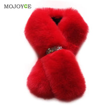 94cm Women Fur Scarf Faux Rabbit Fur Scarves Warm Fashion Accessories Lady Solid Color Ring Scarves Neck Warmers Collar SN9