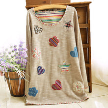 Artistic Style Knitted Women Blouses Fresh Hearts Flowers Appliques Shirts Women Blusas Femininas Women Tops SN9