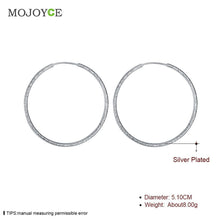 Big Circle Earrings Elegant Silver-plated Earrings fashion  SN9