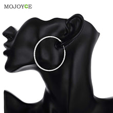 Big Circle Earrings Elegant Silver-plated Earrings fashion  SN9