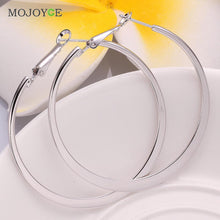 Big Circle Earrings Elegant Silver-plated Nickle 18K  Gold Plated Earrings  SN9