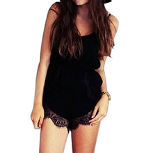 Black Rompers Womens Jumpsuit Lace Shorts Combinaison Femme Playsuit Jumpsuit Bodysuit Women Combinaison Short Femme  SN9