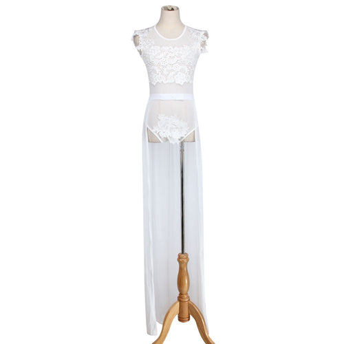 Bodycon Sleeveless Mesh Lace Long Split Womens Jumpsuit Combinaison Femme Sleeveless Slim Playsuit Rompers  SN9