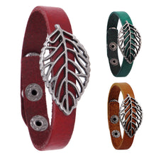 Bohemia Leather Ethnic Tribal Hand-woven Pendant Bracelet Unisex Braided Leather Charm Bracelet Bangles Wristband  SN9