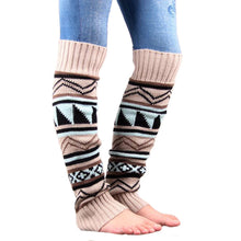 Bohemia Women Ladies Crochet Boot Cuffs Long Knit Boot Socks Leg Warmers Fall Boots Toppers Mixed Color Gaiters SN9
