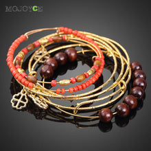 Bohemian Style Lady Retro Multilayer Cross Pendant Pine Bead Alloy Bracelet  SN9