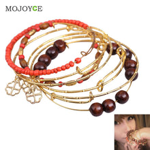 Bohemian Style Lady Retro Multilayer Cross Pendant Pine Bead Alloy Bracelet  SN9
