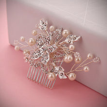 Bride high-end Manual Rhinestone Flower Hair Comb My Hair Adorn Article Exquisite Crystal Hair Jewelry Weeding Hairwears  SN9